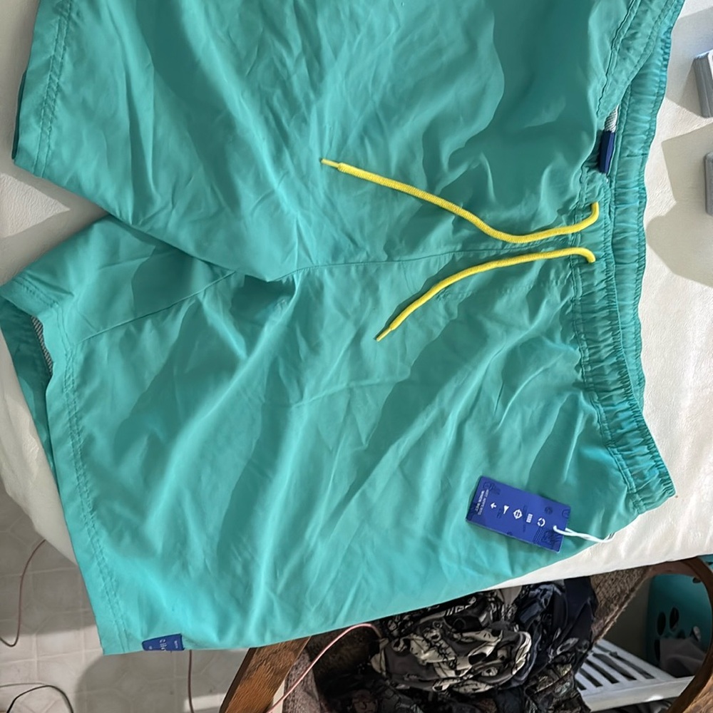 OAK Aqua Swim Shorts with Yellow Detail